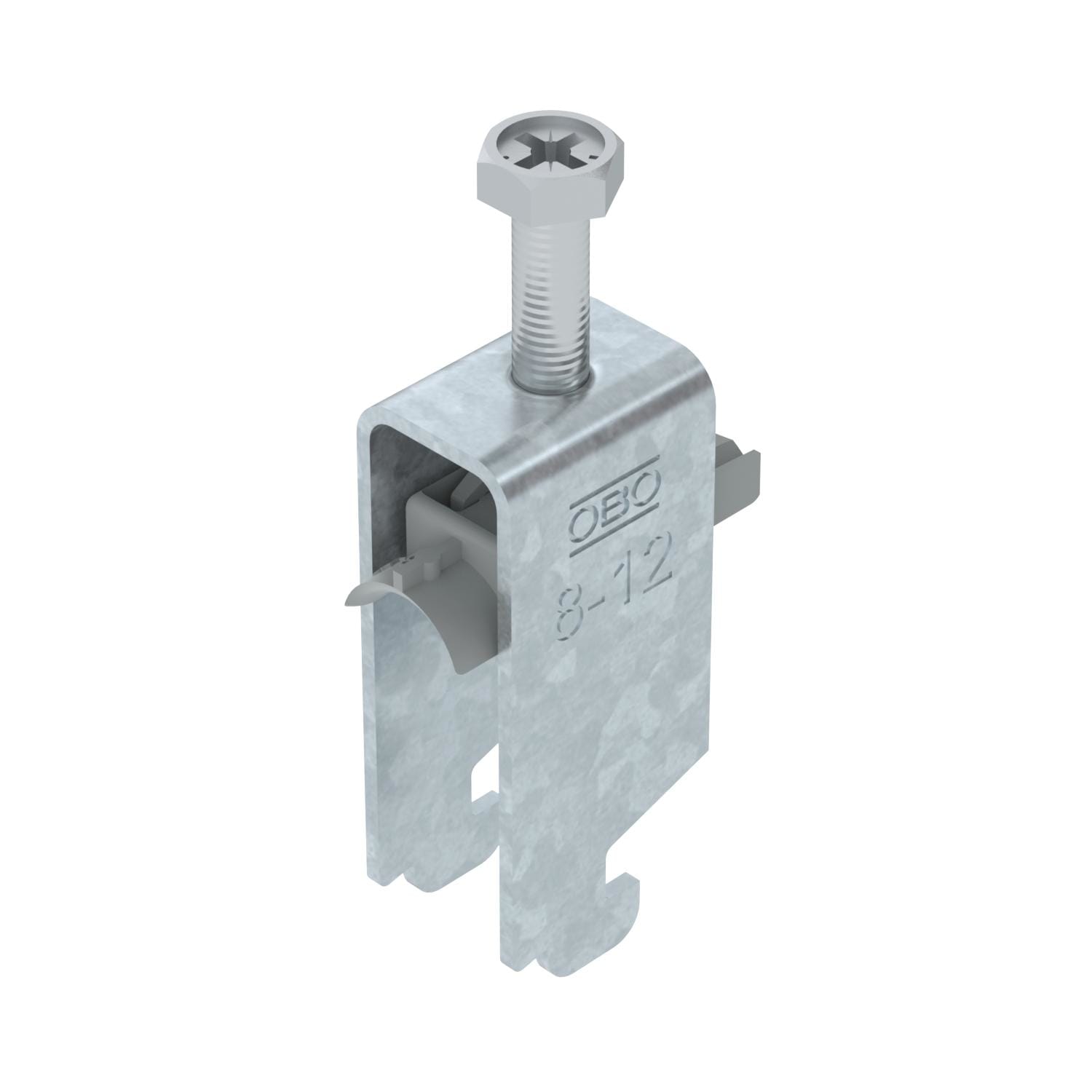 OBO BETTERMANN - Staffa reggicavo 2056 doppia zincata a caldo per immersione 08-12mm FT BS-N2-K-12.
