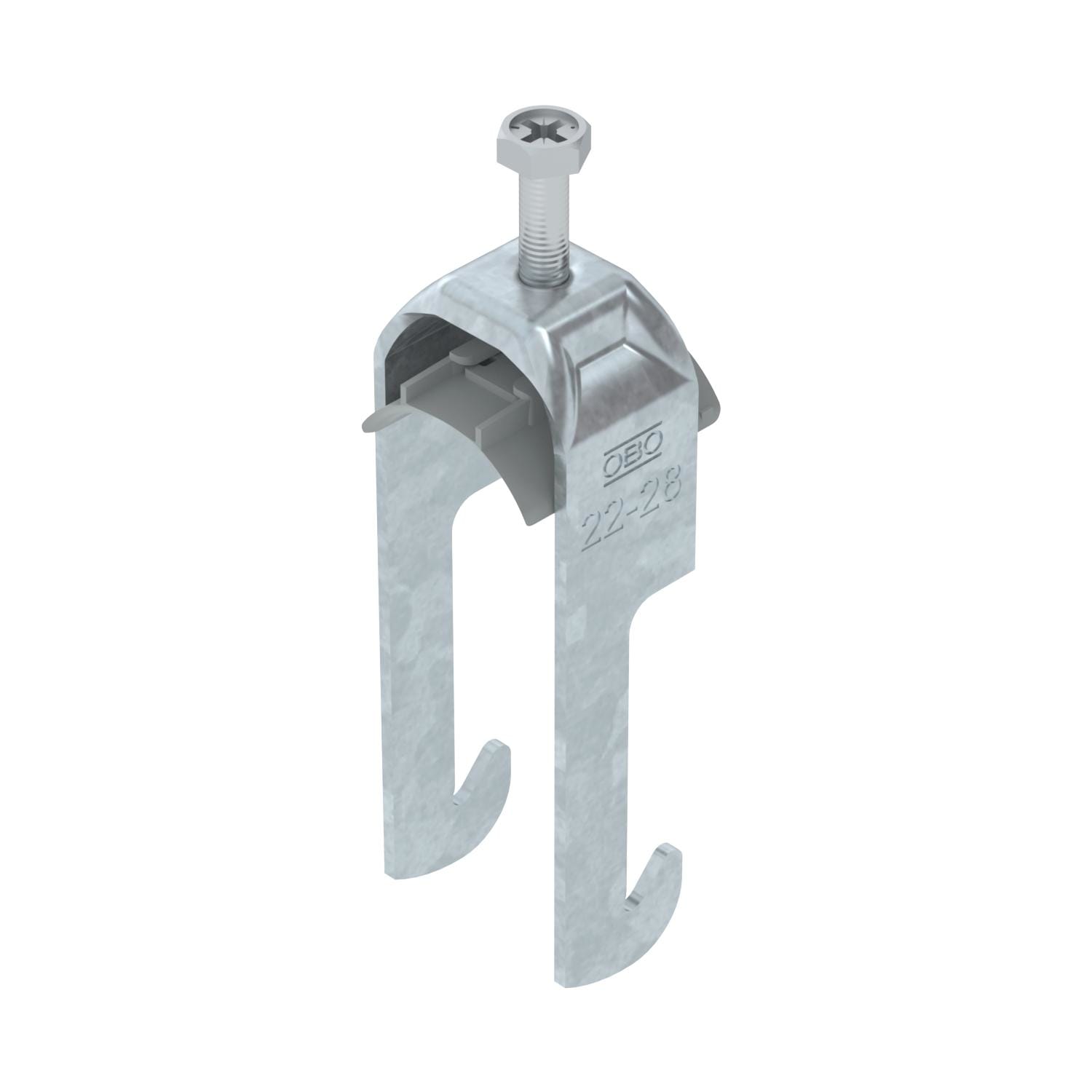 OBO BETTERMANN - Staffa reggicavo BS-W1-K-28 2056 22-28mm in acciaio zincato a caldo per immersione.