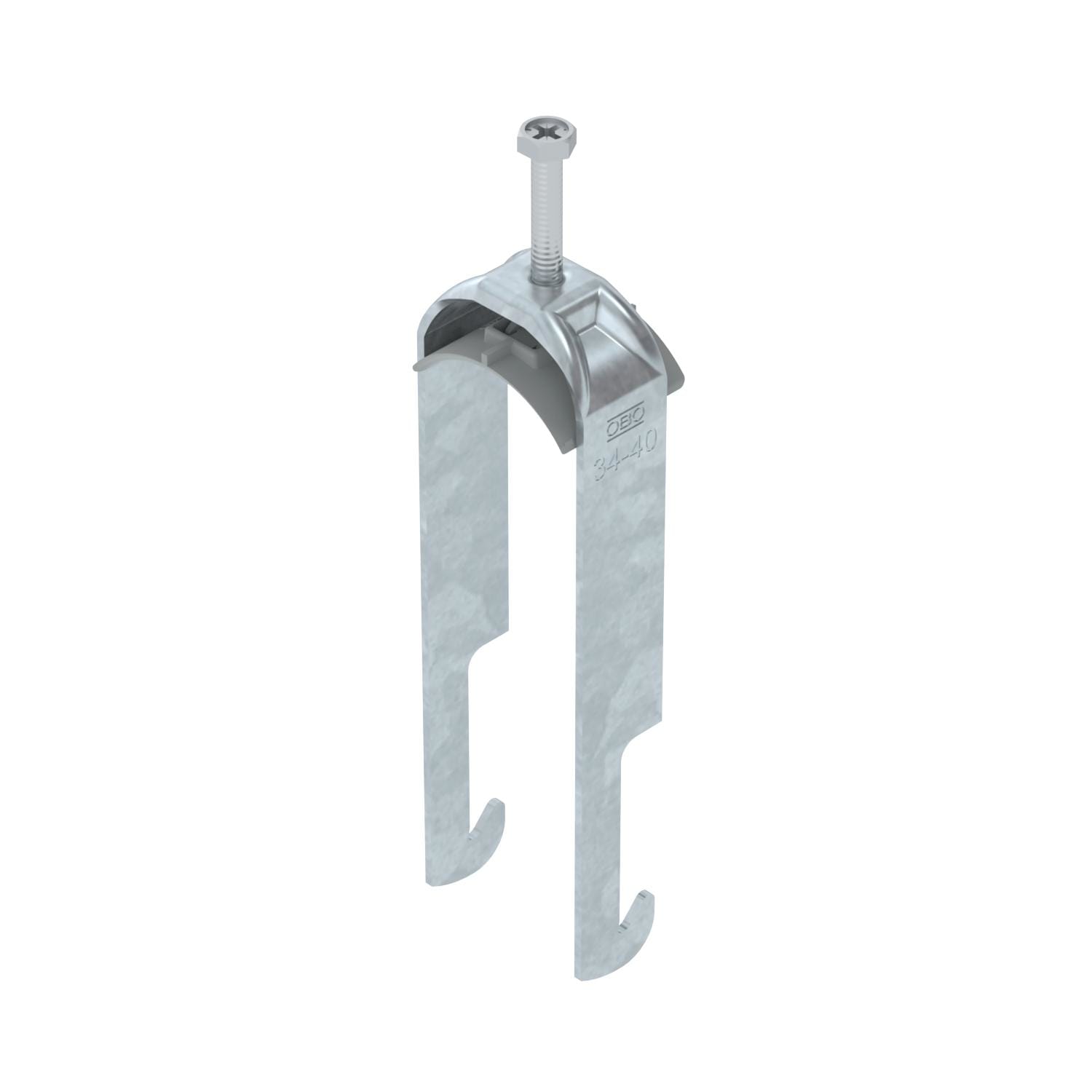 OBO BETTERMANN - Staffa reggicavo 2056 doppia 34-40mm in acciaio zincato a caldo per immersione FT BS-W2-K-40.