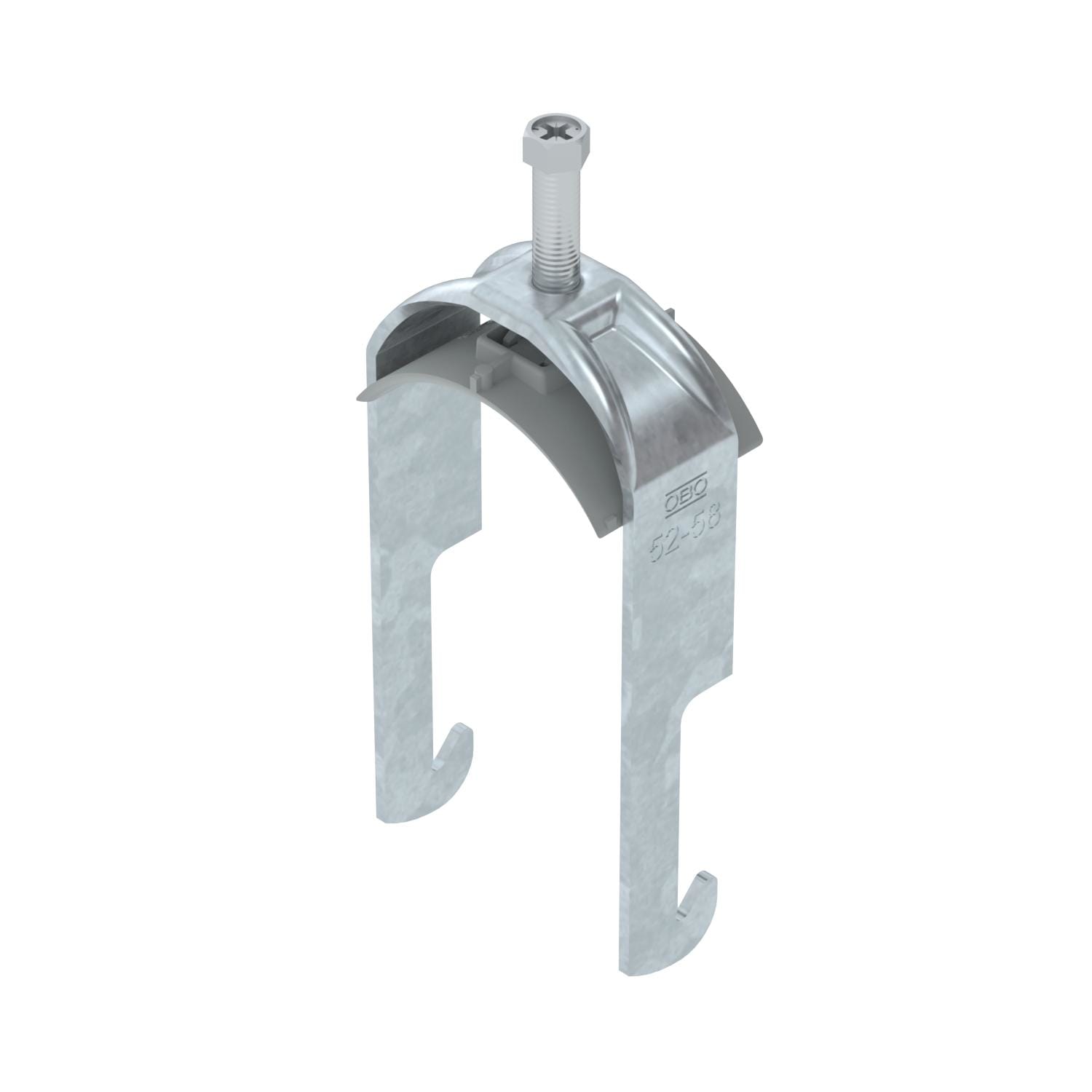 OBO BETTERMANN - Staffa reggicavo 2056 52-58mm in acciaio zincato a caldo per immersione FT BS-W1-K-58.