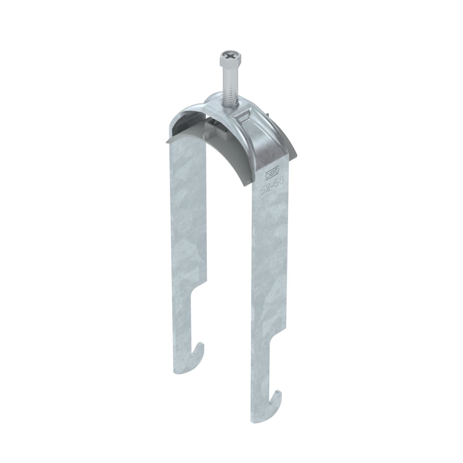 OBO BETTERMANN - Staffa reggicavo 2056 doppia 52-58mm in acciaio zincato per immersione.