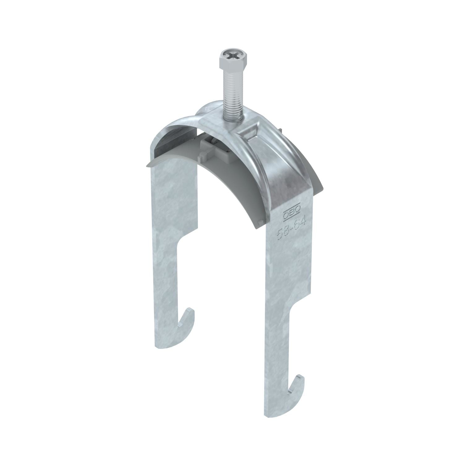 OBO BETTERMANN - Staffa reggicavo zincata a caldo per immersione 2056 58-64mm BS-W1-K-64 FT.