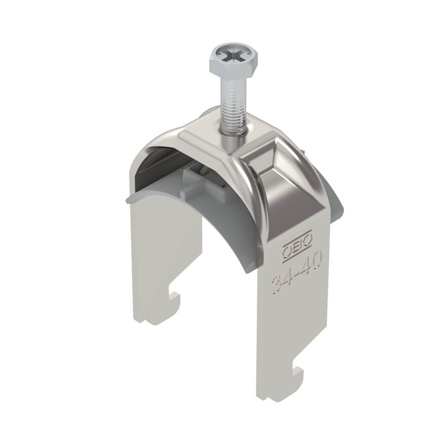OBO BETTERMANN - Staffa reggicavo BS-N1-K-40 A2 2056 34-40mm Acciaio, INOX 1.4301 non trattato, ulteriore trattamento.