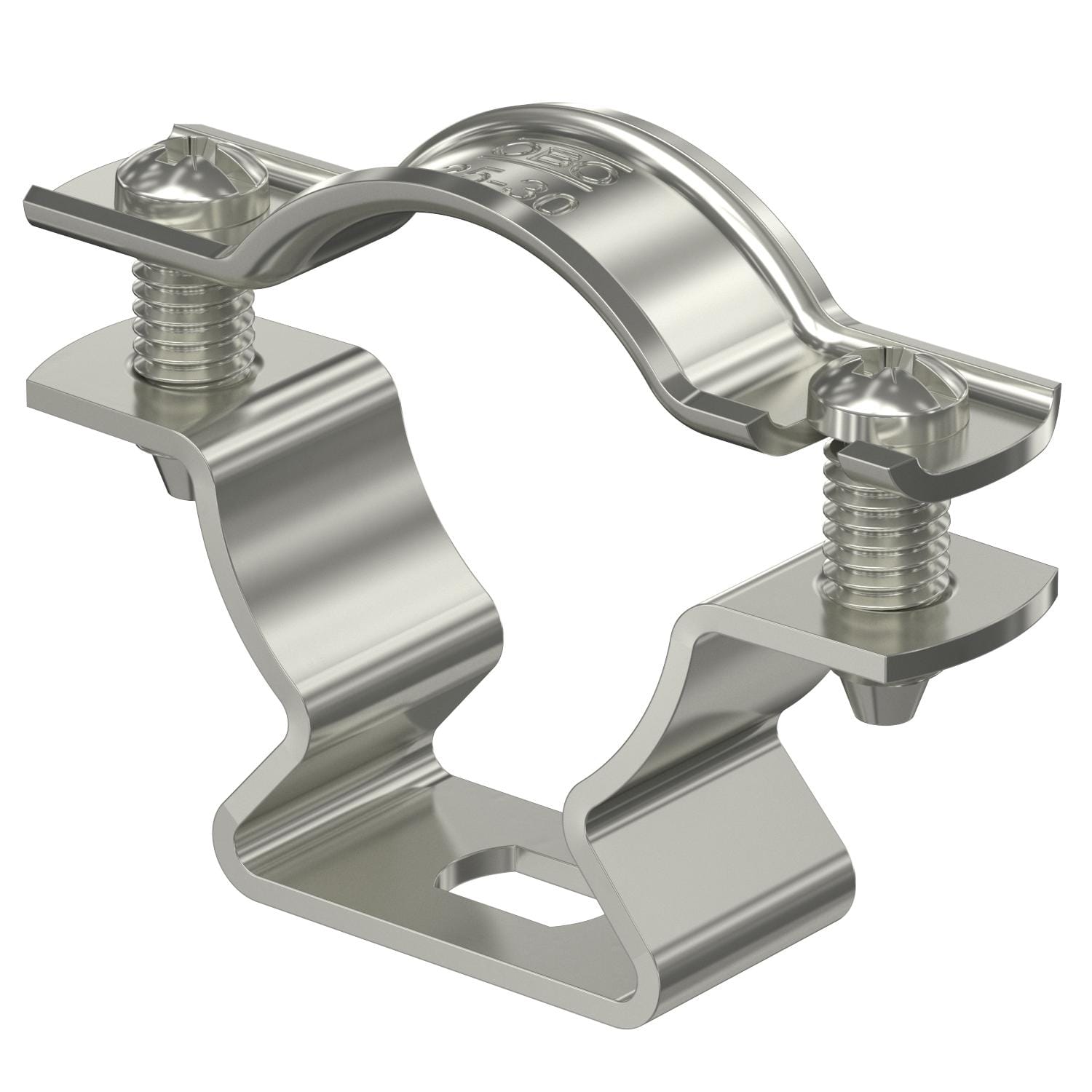 OBO BETTERMANN - Collare distanziatore con asola 25-30mm Acciaio INOX A4 1.4571 733 30 A4.