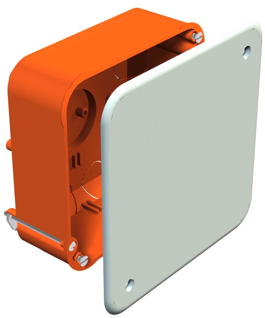 OBO BETTERMANN - HV 100 Tassello connessione cartongesso 105x105x50 Polipropilene arancio.