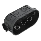 OBO BETTERMANN - Scatola cartongesso UP doppia combinazione 2x Ø60xH46mm Polipropilene deep black / blue grey. 2003722