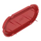 OBO BETTERMANN - ZU 60-SSD Coperchio di protezione segnalazione UP per doppia combinazione 2 x Ø60mm Polietilene Signal red.