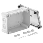 OBO BETTERMANN - Scatola di derivazione con coperchio trasparente 286x202x125 in policarbonato grigio/trasparente.