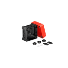 OBO BETTERMANN - Scatola di derivazione 95x95x72 con coperchio rosso in Policarbonato nero/rosso SW-RO.