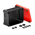 OBO BETTERMANN - Scatola di derivazione con coperchio rosso 240x191x125 in Policarbonato nero/rosso.