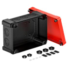 OBO BETTERMANN - Scatola di derivazione con coperchio rosso 286x202x125 in Policarbonato nero/rosso SW-RO X25.