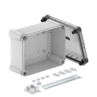 OBO BETTERMANN - Scatola derivazione con copertura trasparente, profilato 2069, dimensioni 240x191x125 mm in policarbonato grigio.