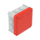 OBO BETTERMANN - Scatola di derivazione con passacavi, coperchio rosso 114x114x57 Polipropilene grigio/rosso T60 RO-LGR.