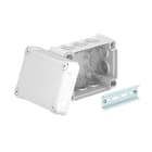 OBO BETTERMANN - Scatola di derivazione con coperchio rialzato 150x116x83 in polipropilene e policarbonato grigio chiaro RAL 7035.