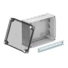 OBO BETTERMANN - Scatola di derivazione con coperchio trasparente 240x190x115 in polipropilene e policarbonato grigio chiaro RAL 7035.