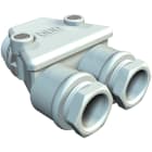 OBO BETTERMANN - 113 pressacavo doppio PG16 grigio chiaro RAL 7035 Duroplast amminoplasto UF Typ 131.5