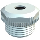 OBO BETTERMANN - Nipplo a vite PG13,5 in Polietilene grigio chiaro RAL 7035, versione aperta.