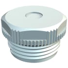 OBO BETTERMANN - Nipplo a vite con membrana perforante PG13,5 Polietilene grigio chiaro RAL 7035.