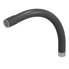 OBO BETTERMANN - Curva tubo filettata SBNM40 SW con manicotto M40x1,5 Acciaio PES50 - poliestere / epossido nero RAL 9005.