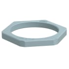 OBO BETTERMANN - Dado di bloccaggio M63 in poliammide grigio argento RAL 7001.