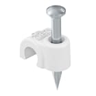 OBO BETTERMANN - Clip con chiodo ISO 10mm, L25 Polipropilene bianco RAL 9010.