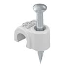 OBO BETTERMANN - Clip con chiodo ISO 5mm, L25 Polipropilene grigio chiaro RAL 7035.