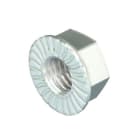 OBO BETTERMANN - Dado esagonale con flangia M12 Acciaio inox non trattato, ulteriore trattamento, dentatura sottotesta.
