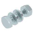 OBO BETTERMANN - Vite esagonale con dado e rondella M6x12 in acciaio zincato a caldo SKS.