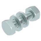OBO BETTERMANN - Vite esagonale con dado e rondella M6x20 in acciaio zincato a caldo SKS 6X20 F.