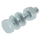 OBO BETTERMANN - Vite esagonale con dado e rondella M6x30 in acciaio zincato a caldo SKS