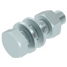 OBO BETTERMANN - Vite esagonale con dado e rondella M8x30 in acciaio zincato a caldo SKS. 3158640