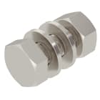 OBO BETTERMANN - Vite esagonale con dado e rondella M10x30 Acciaio inox SKS 10X30 A4.