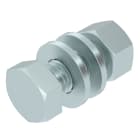 OBO BETTERMANN - Vite esagonale con dado e rondella M12x30 in acciaio zincato a caldo SKS.