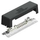 OBO BETTERMANN - 1809 piastra equipotenziale con basi in metallo per uso esterno 188mm acciaio inox A2 1.4301 nero.