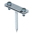 OBO BETTERMANN - Collare distanziatore con punta conduttore di terra 30mm in acciaio zincato galvanicamente.