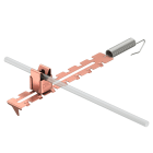 OBO BETTERMANN - 132 Supporto asta tetto regolabile lunghezza variabile 8mm Acciaio INOX A2 1.4301 ramato.