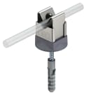 OBO BETTERMANN - Morsetto di fissaggio completo per conduttore tondo 8mm in acciaio INOX A2 1.4301 VA B-HD 177 20.
