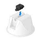 OBO BETTERMANN - Adattatore universale per supporto tetto Ø4mm in polipropilene nero.
