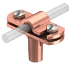 OBO BETTERMANN - Morsetto di fissaggio Zinco pressofuso ramato per conduttore tondo 8-10mm 168 ZN-M6.