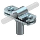 OBO BETTERMANN - Morsetto di fissaggio DIN-K-M8 per conduttori tondi da 8-10mm in zinco pressofuso galvanizzato.