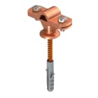 OBO BETTERMANN - Morsetto di fissaggio 8-10mm con vite per legno in Zinco pressofuso ramato.