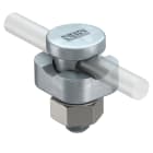 OBO BETTERMANN - Morsetto di fissaggio per conduttori tondi VA 8-10mm + dado in acciaio zincato a caldo per immersione DIN-FT+VA 5001. 5304107