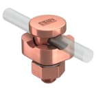 OBO BETTERMANN - Morsetto di fissaggio per conduttore tondo 8-10mm in zinco pressofuso ramato.