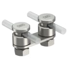 OBO BETTERMANN - Morsetto di fissaggio per due conduttori tondi da 8-10mm in Acciaio INOX A2 1.4301.