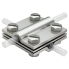 OBO BETTERMANN - Morsetto a croce tondo/tondo con piastra separazione 8-10mm Acciaio INOX A4 1.4401 252 S1 V4A.