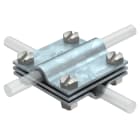 OBO BETTERMANN - Morsetto a croce DIN 254, 8-10mm in acciaio zincato a caldo per immersione. 5314038