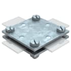 OBO BETTERMANN - Morsetto a croce piatto/piatto zincato a caldo per immersione 30mm 256 S6 FT.