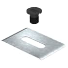 OBO BETTERMANN - Trayfix per fissaggio passerella grigliata sul blocco Fangfix Ø20mm nero.