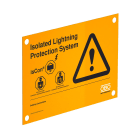OBO BETTERMANN - Cartello monitor OBO sistema ISCON 150x100mm in polistirolo giallo.