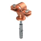 OBO BETTERMANN - Supporto asta con vite per legno e ancoraggio 16mm in zinco pressofuso ramato.